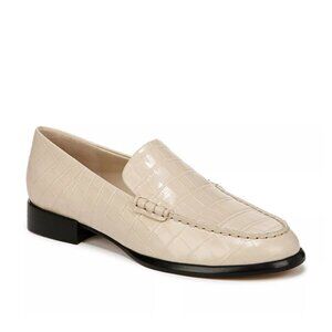 New Vince Naomi Loafer Birch Sand Croc Embossed Sz 8